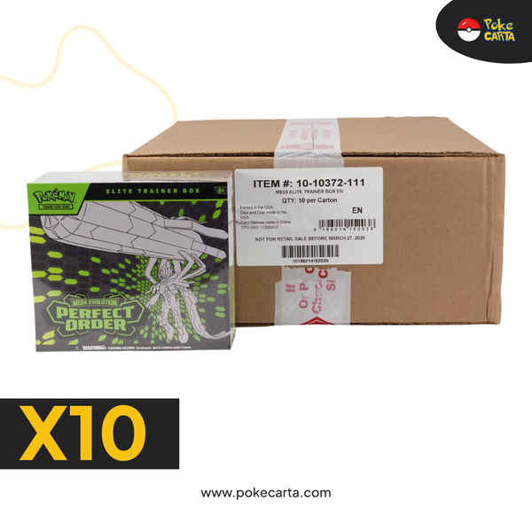 POKÉMON: PERFECT ORDER - ORIGINALLY SEALED 10 ELITE TRAINER BOX CASE (EN)