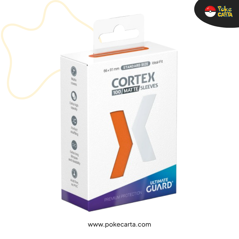 ULTIMATE GUARD - CORTEX SLEEVES STANDARD SIZE MATTE (100) - ORANGE